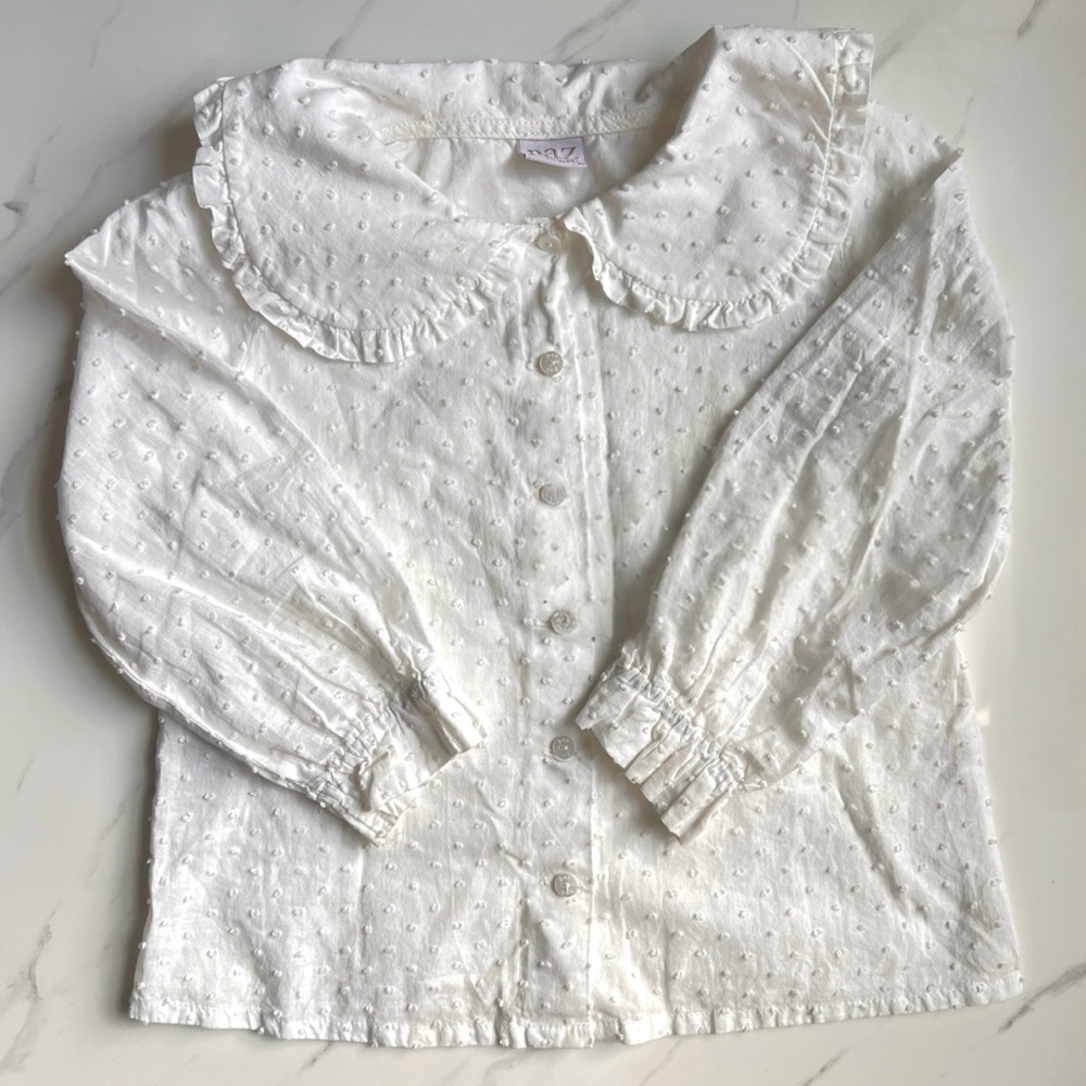 Chic White Blouse with Textured Design